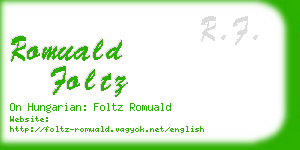 romuald foltz business card